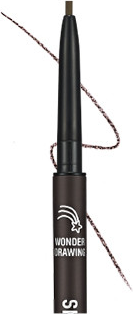 Карандаш для бровей Wonder Drawing Skinny Eyebrow 02 Dark Brown, тёмно-коричневый вид 1